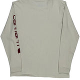 Carhartt Spellout Long Sleeve T-Shirt - Medium Cream Cotton