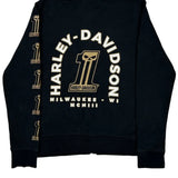 Milwaukee Harley Davidson Graphic Hoodie - XL Black Cotton