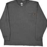 Dickies Long Sleeve T-Shirt - 2XL Gray Cotton