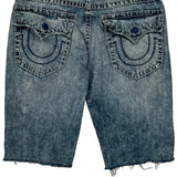 True Religion Denim Shorts - 34W 11L Light Wash Denim