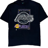 Los Angeles Lakers Nba Single Stitch T-Shirt - Large Black Cotton