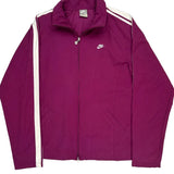 Nike Striped Track Jacket - XL Purple Polyester