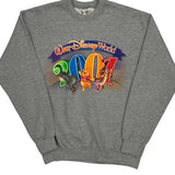 Walt Disney World 2001 Disney Cartoon Sweatshirt - Medium Grey Cotton Blend