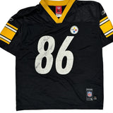 Age 14-16 Pittsburgh Steelers Reebok Football Football Jersey - Large Black Polyester
