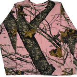 Realtree Camo Long Sleeve T-Shirt - Large Pink Cotton