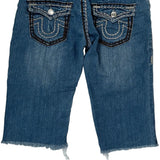 True Religion Denim Shorts - 32W 12L Blue Denim