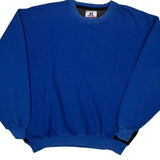 Blank Russell Athletic Sweatshirt - XL Blue Cotton Blend