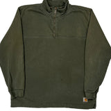 Carhartt 1/4 Zip - Medium Green Cotton Blend