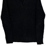 Ralph Lauren Cable Knit Jumper - Medium Black Cotton