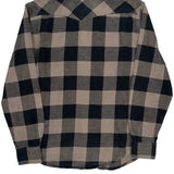 Levis Checked Flannel Shirt - Large Black Cotton