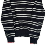 Tommy Hilfiger Striped 1/4 Zip - XS Grey Cotton