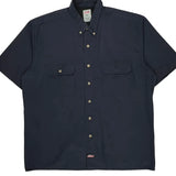 Dickies Short Sleeve Shirt - XL Navy Cotton Blend