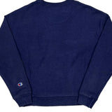 Reverse Weave Champion Spellout Sweatshirt - Medium Navy Cotton Blend