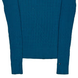 Tommy Hilfiger Cable Knit Jumper - XS Blue Cotton