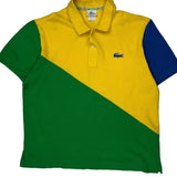 Lacoste Asymmetric Polo Shirt - XL Multicoloured Cotton