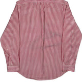 Ralph Lauren Striped Shirt - Large Red Cotton