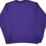 Hanes Blank Sweatshirt - Large Purple Cotton