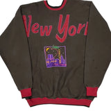 New York Unbranded Graphic Sweatshirt - 2XL Brown Cotton