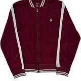 Polo By Ralph Lauren Track Jacket - Medium Burgundy Cotton