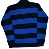 Lauren Ralph Lauren Striped 1/4 Zip - Medium Blue Cotton