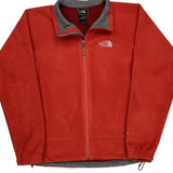 The North Face Fleece Jacket - Large Red Polyester