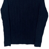 Tommy Hilfiger Cable Knit Sweater - Large Navy Cotton