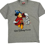 Walt Disney World 25Th Anniversary Mickey Inc Cartoon T-Shirt - Large Grey Cotton