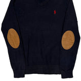 Polo By Ralph Lauren V-Neck Sweater - XL Navy Cotton