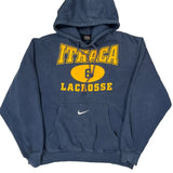 Ithaca Lacrosse Nike College Hoodie - Medium Blue Cotton