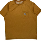 Carhartt T-Shirt - Large Yellow Cotton