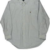 Ralph Lauren Striped Shirt - Large Blue Cotton