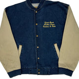 United Street Machine Assoc. Customs & Rods Three Rivers Varsity Jacket - Medium Beige Cotton