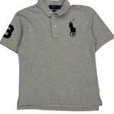 Age 8-9 Polo By Ralph Lauren Polo Shirt - Medium Gray Cotton