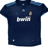 Real Madrid Adidas 2009-10 Ronaldo Away Football Shirt - 2XL Blue Polyester