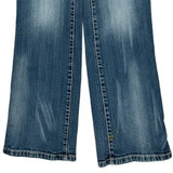 Rock 47 Boot Cut Jeans - 31W UK 10 Blue Cotton Blend