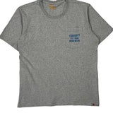Workwear Carhartt Graphic T-Shirt - Large Gray Cotton