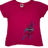 Harley Davidson T-Shirt - Large Pink Cotton
