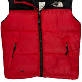 700 Fill The North Face Puffer Vest - Small Red Nylon