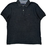 Tommy Hilfiger Polo Shirt - Large Gray Cotton