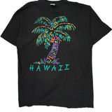 Hawaii Poly Tees Graphic T-Shirt - 3XL Black Cotton