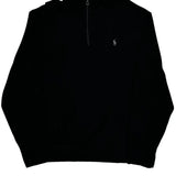 Performance Polo By Ralph Lauren 1/4 Zip - XL Black Cotton
