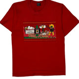 Age 14 Fruit Of The Loom Single Stitch T-Shirt - Small Red Cotton Blend