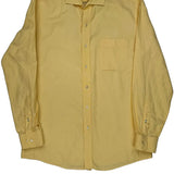 Tommy Hilfiger Slim Fit Shirt - Large Yellow Cotton