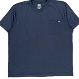 Dickies T-Shirt - 2XL Blue Cotton
