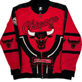 Chicago Bulls Starter Graphic Varsity Jacket - 2XL Black Polyester