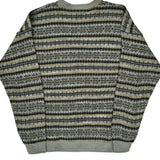 Farah Striped Sweater - XL Gray Acrylic