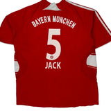 Bayern München Adidas 2007-08 Jack Home Football Shirt - XL Red Polyester