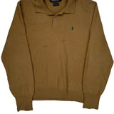 Polo By Ralph Lauren 1/4 Zip - 2XL Brown Wool