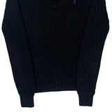 Ralph Lauren Sport Cable Knit Sweater - Large Black Cotton