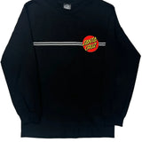 Skateboarding Santa Cruz Graphic Long Sleeve T-Shirt - Small Black Cotton